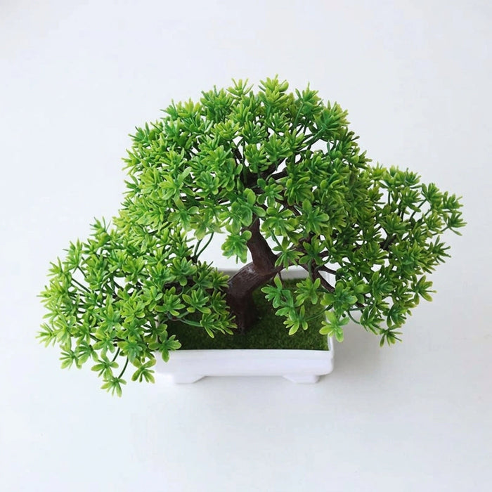 Artificial Bonsai Tree in White Pot
