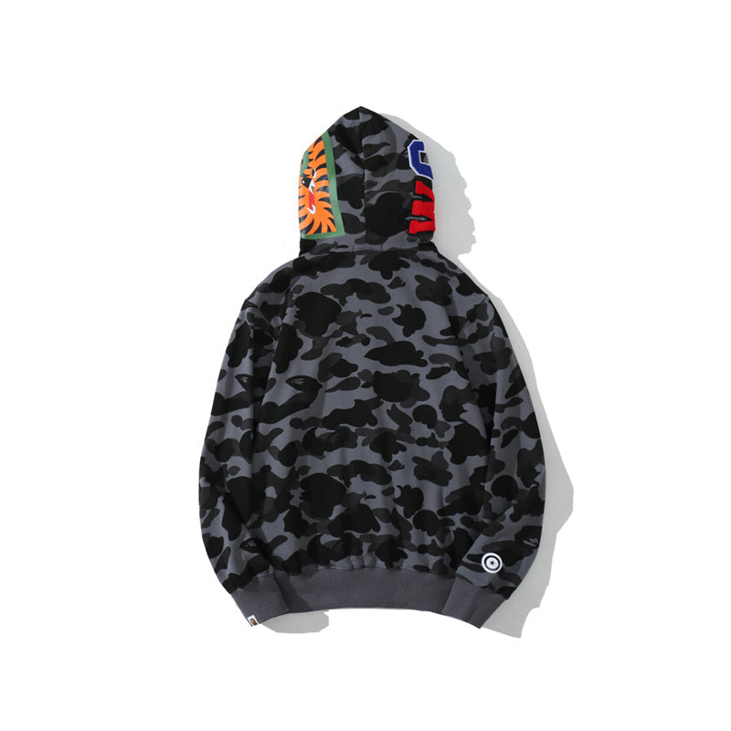 Black And Dark Grey Bape Hoodie
