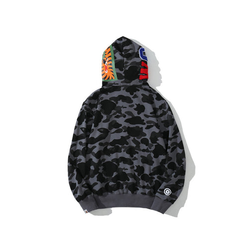 Black And Dark Grey Bape Hoodie