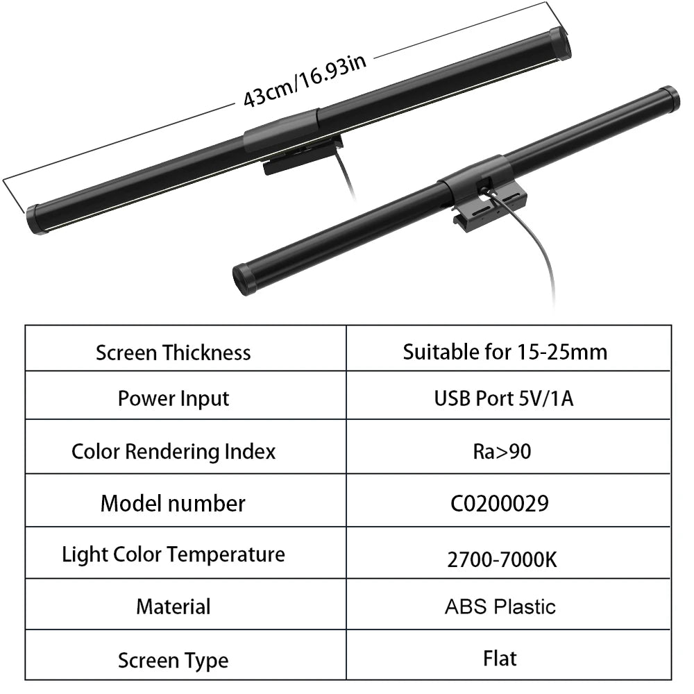 RGB Lightbar Monitor Light Bar LED Screen Hanging Setup Dimming Remote Control for Led Gaming Room Decoration Desk Accesorios