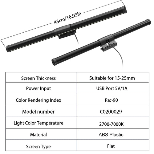 RGB Lightbar Monitor Light Bar LED Screen Hanging Setup Dimming Remote Control for Led Gaming Room Decoration Desk Accesorios