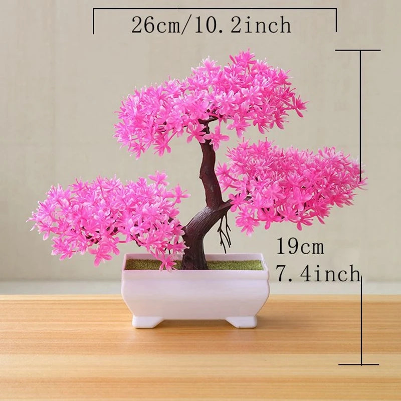 Artificial Bonsai Tree in White Pot