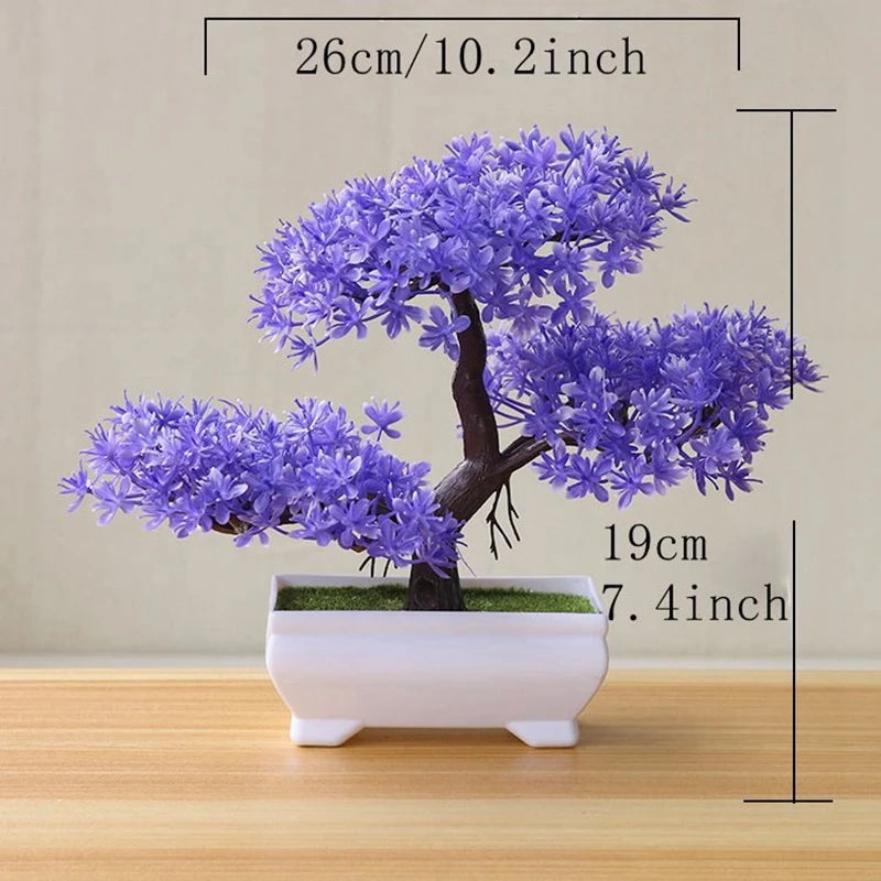 Artificial Bonsai Tree in White Pot