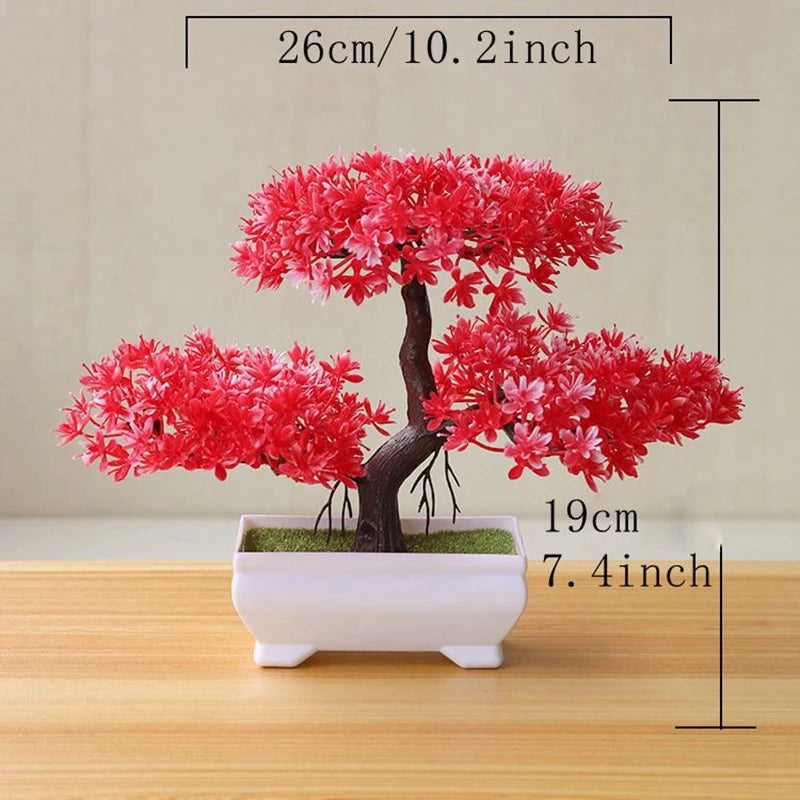 Artificial Bonsai Tree in White Pot