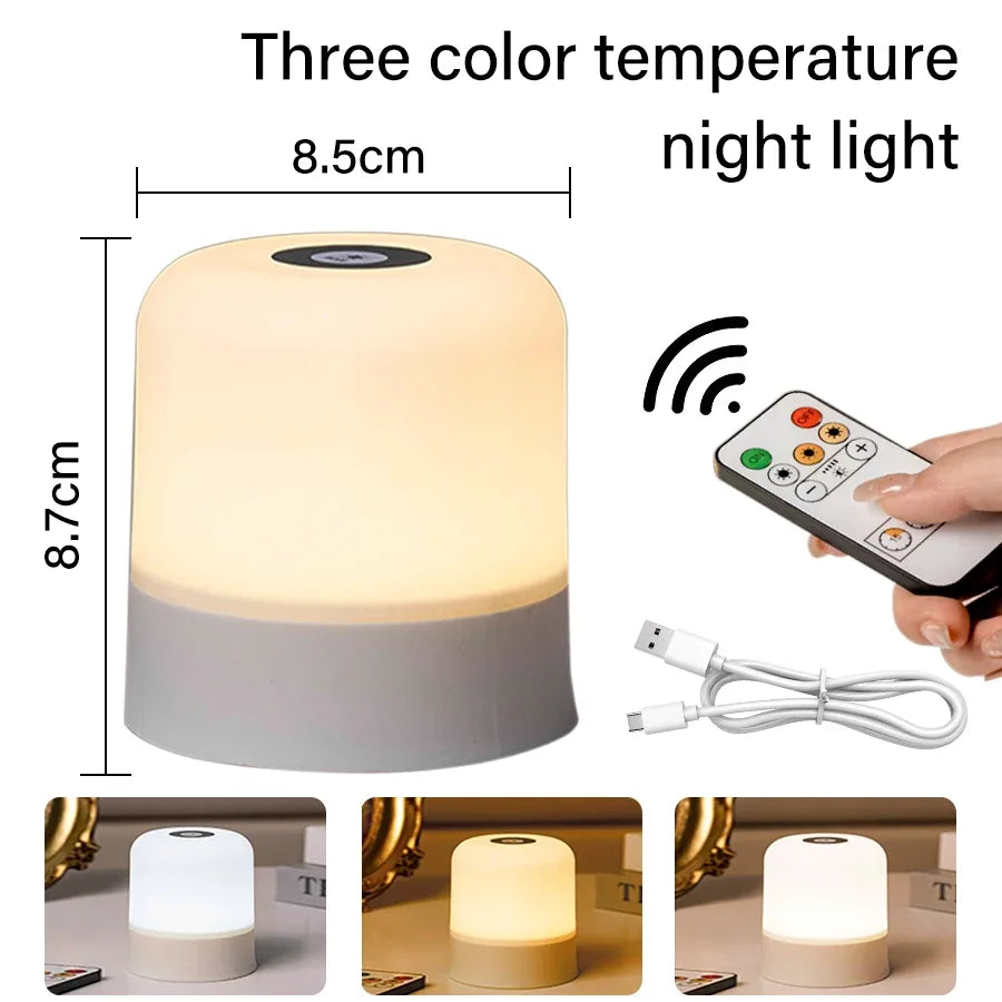 Cordless RGB Touch Bedside Lamp