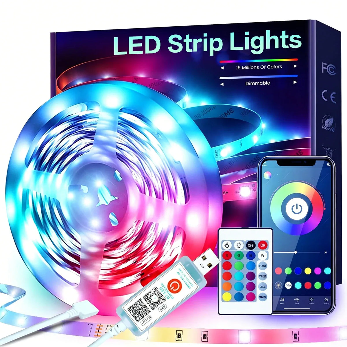 Music-Sync RGB LED Strip Light