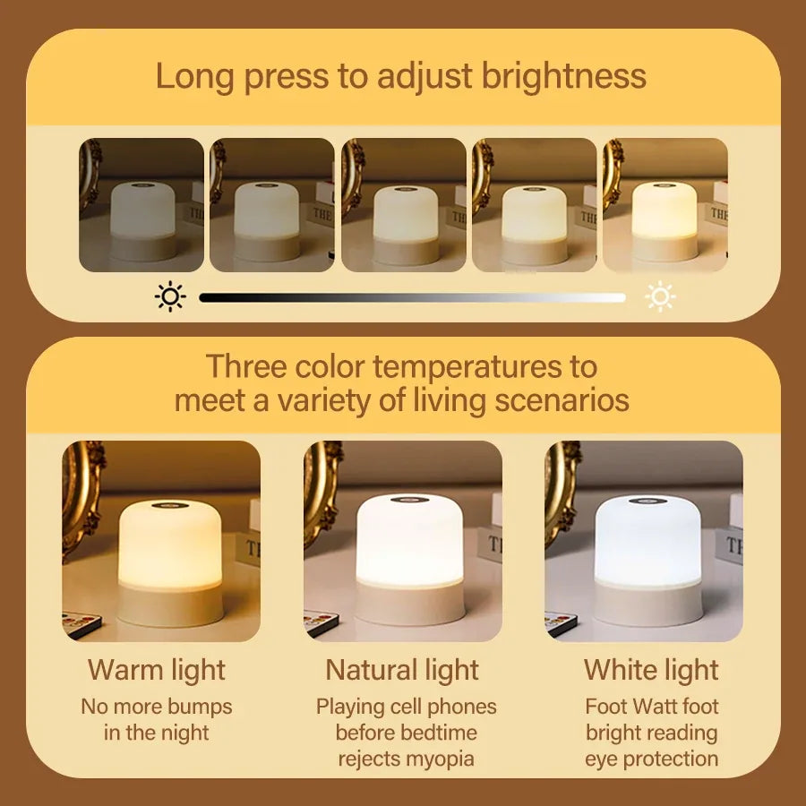 Cordless RGB Touch Bedside Lamp